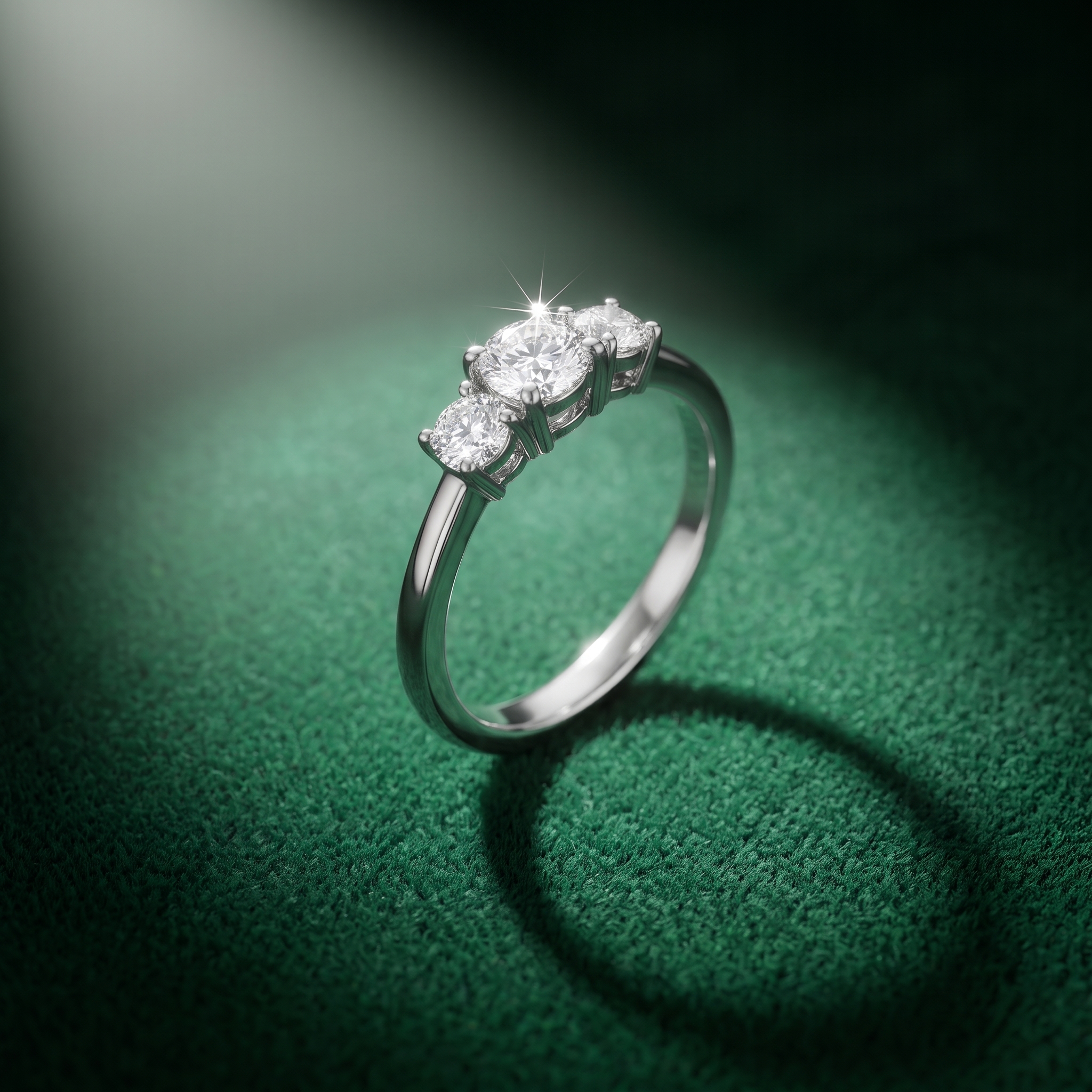 Anillo con moissanita